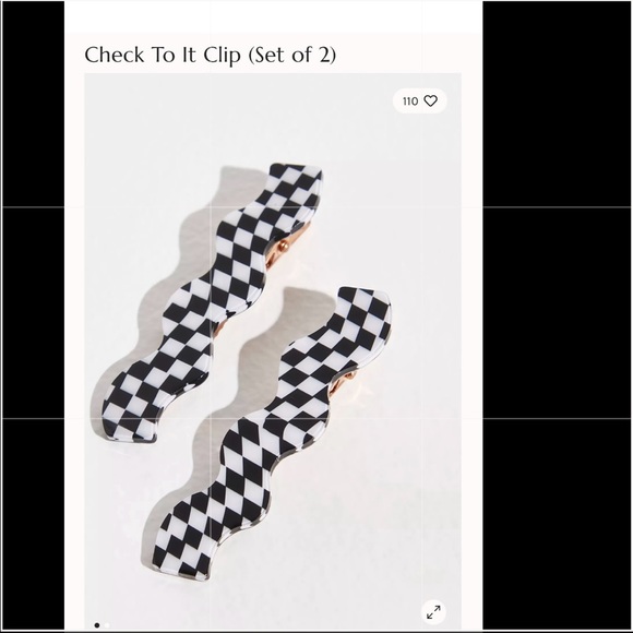Free people check to it clip set of two - Picture 10 of 10